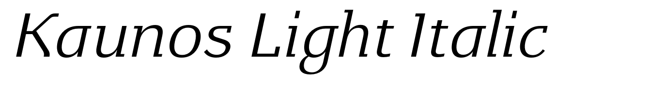 Kaunos Light Italic